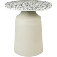 Broste Copenhagen Agari bijzettafel Ø45x45 cm Rainy day grey-black