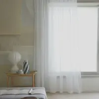 Mimou Skir Curtain 289x290 Cm - Gordijnlengtes Polyester White - WI2701