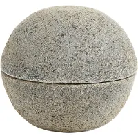 Muubs Stain Bonbonnière 15x13 Cm Grijsbruin - Decoratieve accessoires Terracotta Grey Brown - 8470000200