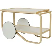 Artek 901 Trolley En / Wit Laminaat - Rol- & serveertafels Berk Birch - 28301501