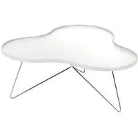 Swedese Flower Mono Table 90x84 Cm White/ - Salontafels Essen Finee Chrome - 29036|AH90