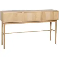 Hubsch Visgraat Console Tafel Lades Naturel