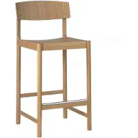 Mavis Rod barkruk 65 cm Witgepigmenteerde matte gelakte eik