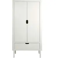 Sebra Garderobekast Met Twee Deuren Classic - Kledingkasten en kleerhangers White - 200830035