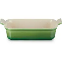 Le Creuset Heritage Ovenschaal 26 Cm - Ovenschalen Steengoed Bamboo Green - 71102264080001