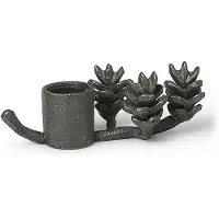 Ferm Living Forest Kandelaar 6 Cm Zwart - Kaarshouders Messing Black Brass - 1104264686