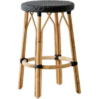 Sika-Design Simone Barkruk 68 Cm Zwart - Barkrukken Rotan Black - 9183BLBL
