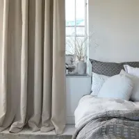 Mimou Lyx Dim Out Curtain 290x290 Cm - Gordijnlengtes Polyester Nature - WI17807