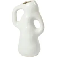 Fyrklövern Isolde Vaas Wit - Vazen Steengoed White - 14445425