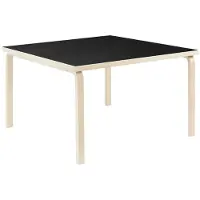 Artek Aalto 84 Tafel Vierkant 120x120 Cm Zwart - Eettafels & bartafels Linoleum Black - 28306383