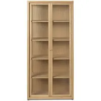 Ferm Living Reed vitrinekast 70x155 cm Natural oak