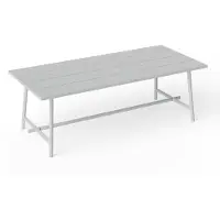 Fatboy Fred's Tafel 100x220 Cm Lichtgrijs - Tuintafel Aluminium Light Grey - 106474
