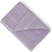 Garbo&Friends Deken Gebreid 70x100 Cm - Kinderdekens Wol Lilac - GF211442335-0550-1861GL
