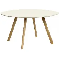 HAY Tafel CPH25 Water-Based Lacquered Oak Frame Off-White 140 x H74 cm