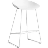 HAY Aas 38 2.0 Barkruk 65 Cm Roestvrij Staal Wit / Wit - Barkrukken Gerecycled Polypropyleen White - AA074-D159-AA51-01UF