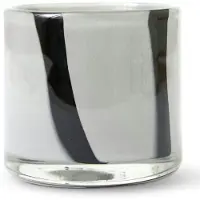 Jakobsdals Luci Kaarshouder 8 Cm Zwart / Grijs - Kandelaars Glas Black - N812475-90
