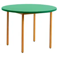 HAY Two-Colour eettafel Ø105 cm Ochre-green mint