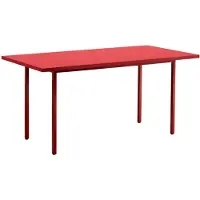 HAY Two-Colour eettafel 82x160 cm Maroon red-red