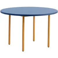 HAY Two-Colour eettafel Ø120 cm Ochre-blue