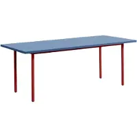 HAY Tafel Two-Colour Maroon Red Powder Coated Steel Frame Blue L200 x W90 x H74 cm