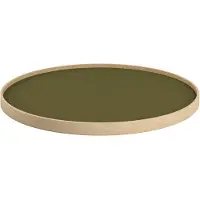 Brdr. Krüger Bølling Dienblad Ø60 Cm Geolied Eiken / Blad - Dienbladen Laminaat Green - BBB2-OOL-LE