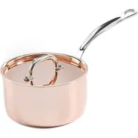 Samuel Groves Steelpan Met Deksel 1,5 L - Steelpannen Koper Copper - SG-C4P0502RH