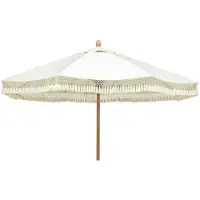 Hillerstorp Parasol Met Franjes 300 Cm - Parasols en parasolvoeten Aluminium Beige - 4014830003