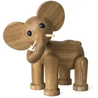 Spring Copenhagen Maggie Elephant Houten Beeldje 23,5 Cm - Houten beeldjes Eiken Oak - 2174-FSC