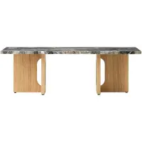 Audo Copenhagen Androgyne Lounge Tafel Natural Oak | Grey Galaxy Marble