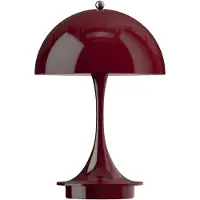 Louis Poulsen Panthella PORTABLE 160 V3, ondoorzichtig bordeauxrood 160, dimbaar, rood, Woon-/ Eetkamer, Kunststof, Design