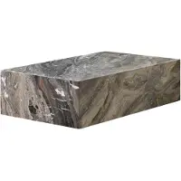 Audo Copenhagen Plinth Salontafel 100x60 Cm - Salontafels Marmer Grey Galaxy - 71009-002256