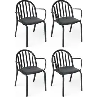 Fatboy Fred's Fauteuil Pak Van 4 Antraciet - Tuinstoelen Aluminium Anthracite - 106489