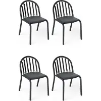 Fatboy Fred's Stoel Pak Van 4 Antraciet - Tuinstoelen Aluminium Anthracite - 106497