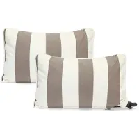 Fatboy Sierkussen Paletti Armrest Set Stripe Cacao (Set van 2) (40 x 69 cm)