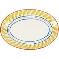 Pick a Poppy Swirl Serveerschaal 32 Cm Geel - Schalen Aardewerk Yellow - C063216SS24-160