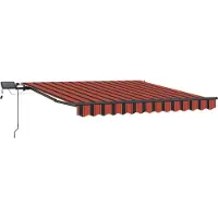 vidaXL Uitschuifbare luifel Oranje en bruin 300 x 250 cm