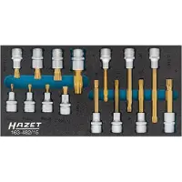 Hazet Dopsleutelbitset - XZN 163-482/15 - 1/2 inch (12,5 mm) vierkant hol - Binnenveeltandprofiel XZN - 15-delig - M5 – M12