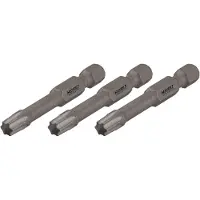 Hazet Krachttorsiebits 2223SLG-T10/3 · 1/4 inch (6,3 mm) zeskant massief · Binnen-TORX-profiel · 3-delig · SW T10