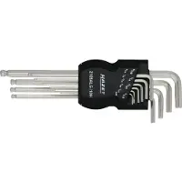 Hazet 2105ALG/10H Inbus Haakse schroevendraaierset 0.05 inch, 1/16 inch, 5/64 inch, 3/32 inch, 1/8 inch, 5/32 inch, 3/16 inch, 7/32 inch, 1/4 inch, 5/16 inch