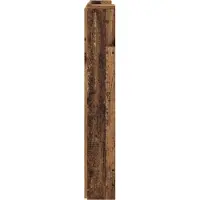 vidaXL Opslag hoofdeinde met LED Oud hout Bewerkt hout