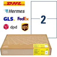 Avery-Zweckform 8026-300 Verzendetiketten 210 x 148 mm Papier Wit 600 stuk(s) Permanent (sterk hechtend) Inkjet, Laser (zwart/wit), Laser (kleur)