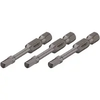 Hazet Krachttorsiebits 2204SLG-4/3 · 1/4 inch (6,3 mm) zeskant massief · Binnen-zeskant-profiel · 3-delig · SW 4 mm