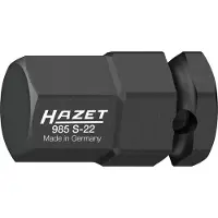 Hazet Krachtdopsleutelbit 985S-22 · 1/2 inch (12,5 mm) vierkant hol · Binnen-zeskant-profiel · SW 22 mm