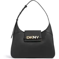 DKNY Leren schoudertas Avril Shoulder Bag Blk / Gold zwart