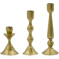 House Doctor Castle Kaarshouder 3 Stuks Antiek Messing - Kandelaars Ijzer Antique Brass - 900000090