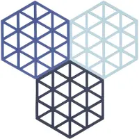 Zone Denmark Onderzetter Triangles Midnight / Indigo / Blue 16 cm (Set van 3)
