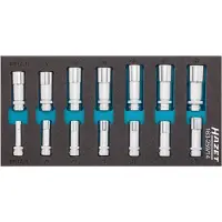 Hazet Dopsleutelset 163-259/14 · 3/8 inch (10 mm) vierkant hol · Buitentwaalfkant tractieprofiel · 14-delig · 9 – 22