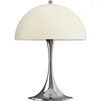 Louis Poulsen LED-tafellamp Panthella 250, dimbaar, chroom / zilver, Woon-/ Eetkamer, Kunststof, Modern, LED tafellamp