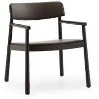 Normann Copenhagen Timb fauteuil Brown ash-Ultra Leather Chocolate