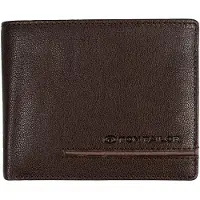 Tom Tailor portemonnee Devon Horizontal Wallet Brown donkerbruin